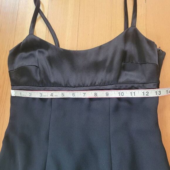 Vintage 90s Laundry by Shelli Segal maxi dress black babydoll empire waist‎ - Picture 8 of 10